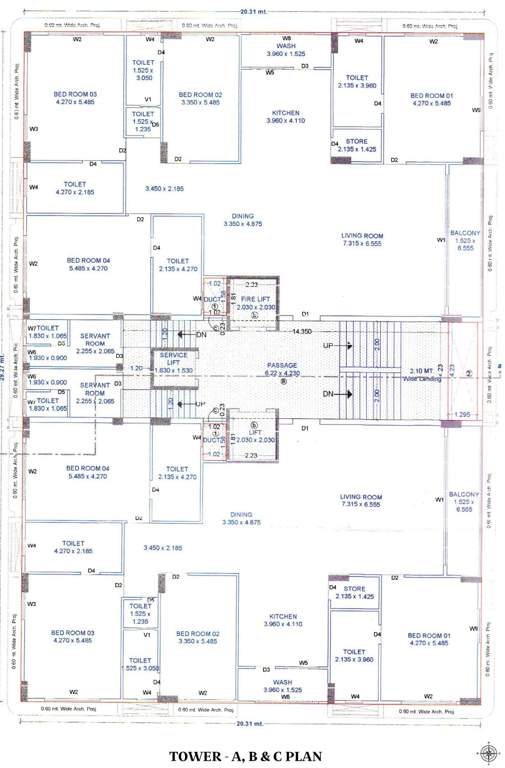  kronis A, B, C Typical Cluster Plan
