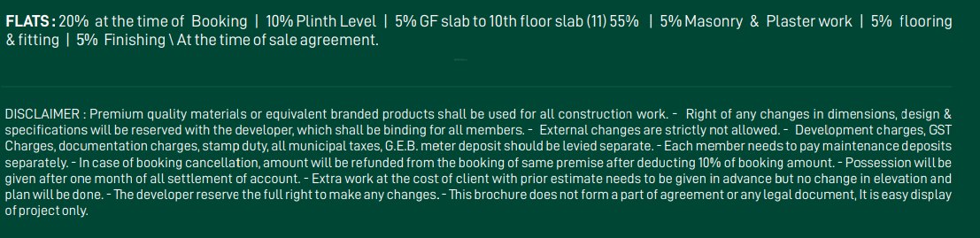 trinity Construction Linked Payment (CLP) Payment Plan