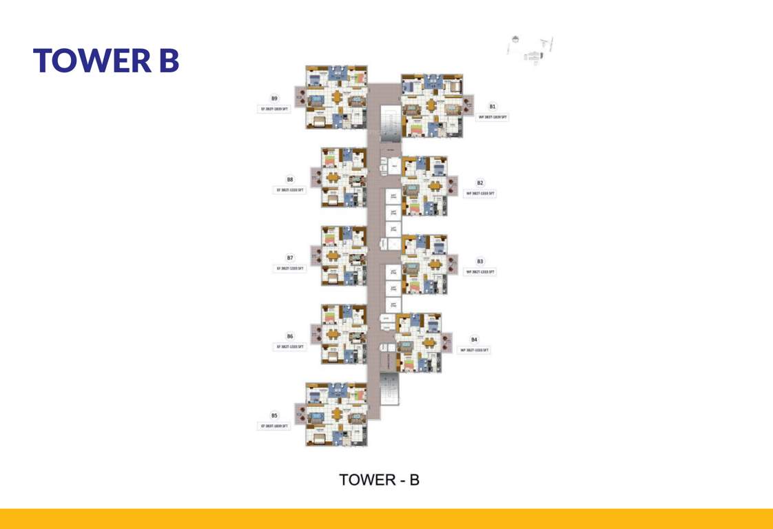  sky habitat Block B Cluster Plan for Typical Floor