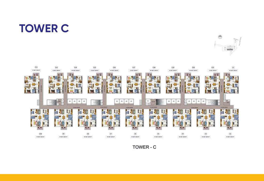  sky habitat Block C Cluster Plan for Typical Floor