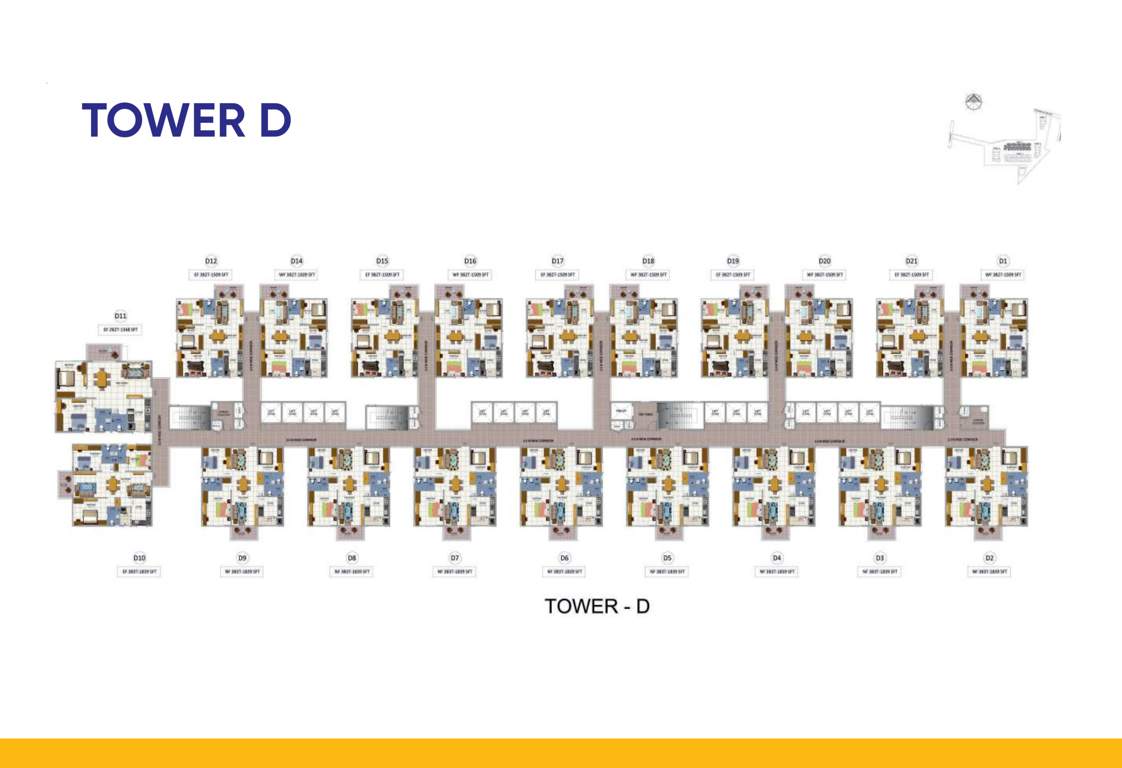  sky habitat Block D Cluster Plan for Typical Floor