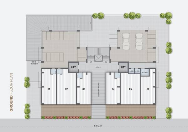  greens Happy Greens Cluster Plan for ground Floor
