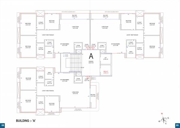  pratishtha-luxuria Block A Cluster Plan for Typical Floor