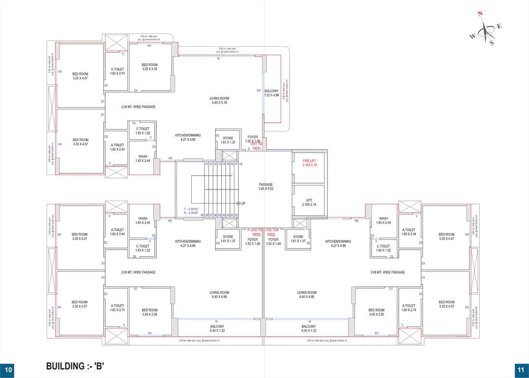  pratishtha luxuria Block B Cluster Plan for Typical Floor