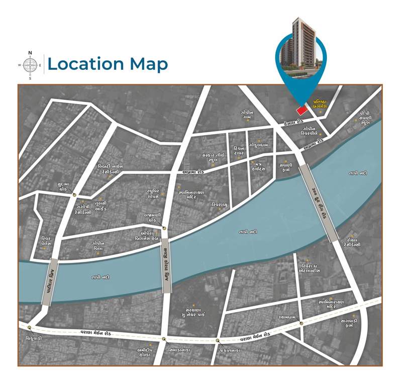  pratishtha luxuria Location Plan