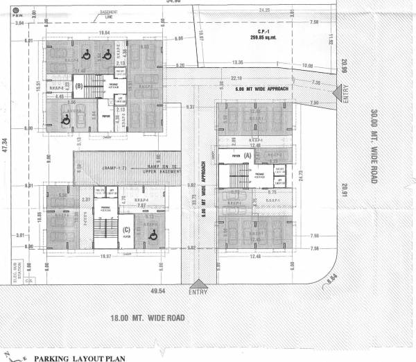  victoria-crown A, B, C Parking Cluster Plan