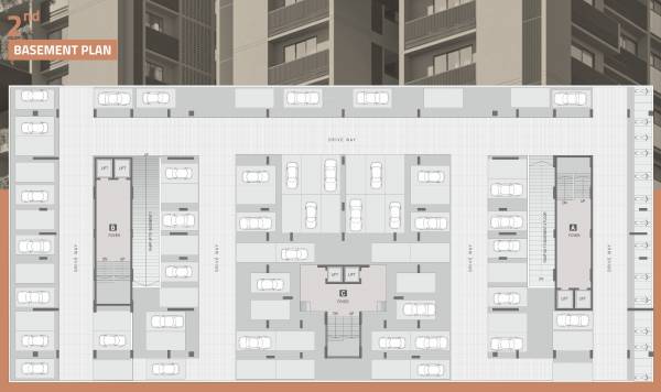  primero Block A,B & C Basement2 Floor Cluster Plan