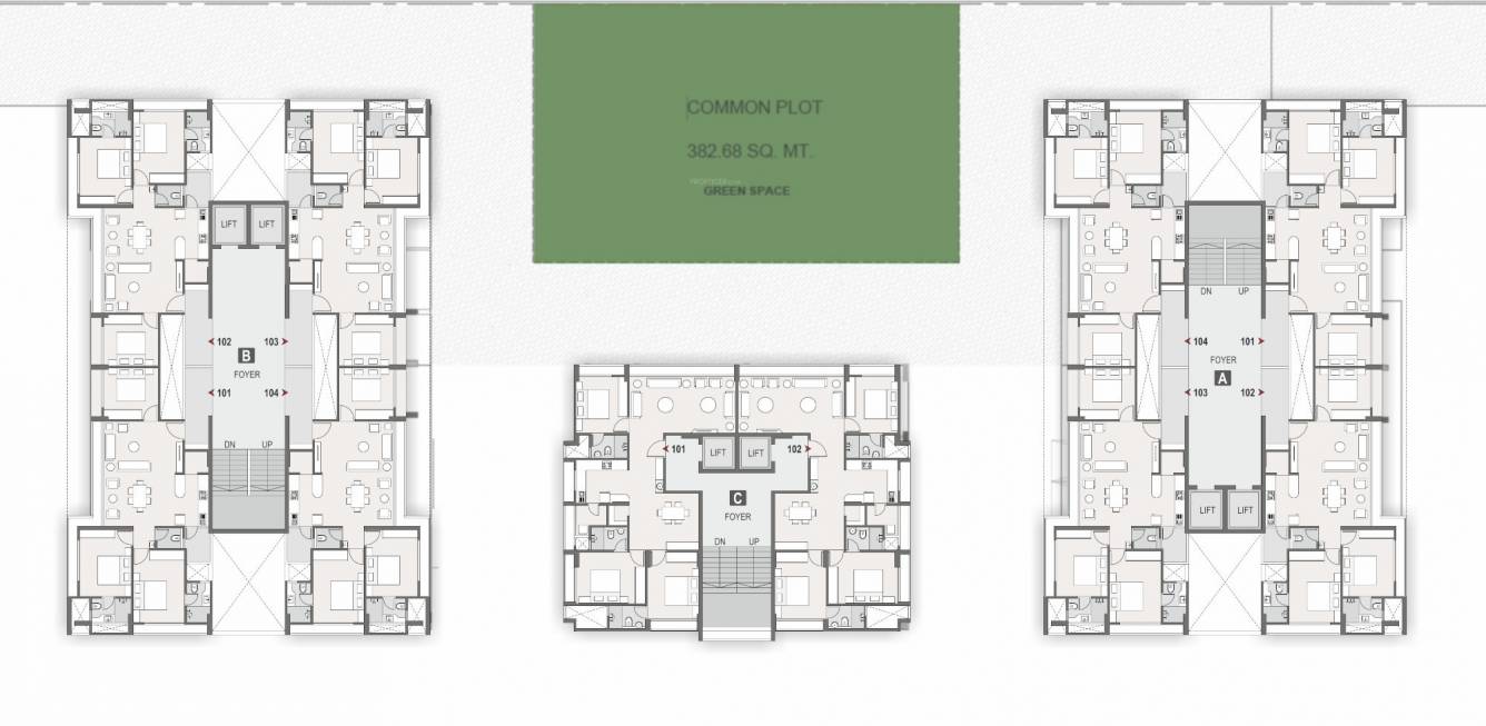  primero Block A Cluster Plan from 1st to 11th Floor