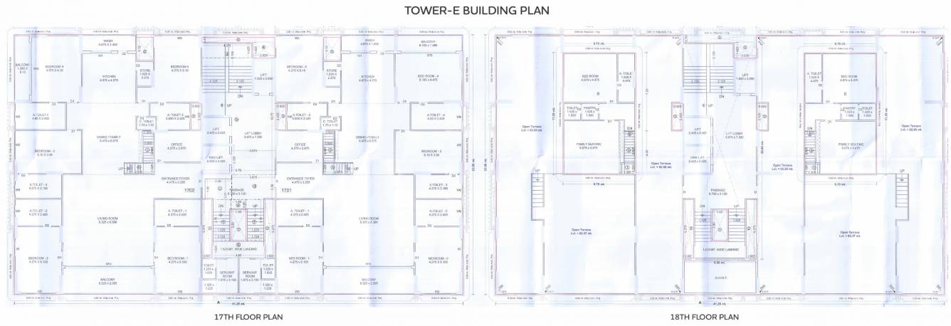 golf link Block E Cluster Plan from 17th to 18th Floor