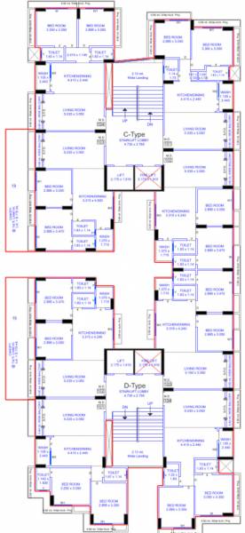  shivay-homes Block C And D Cluster Plan For Typical Floor Plan