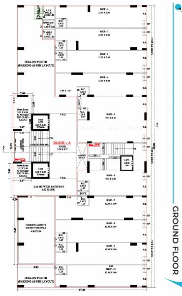  skyrise A Ground Cluster Plan