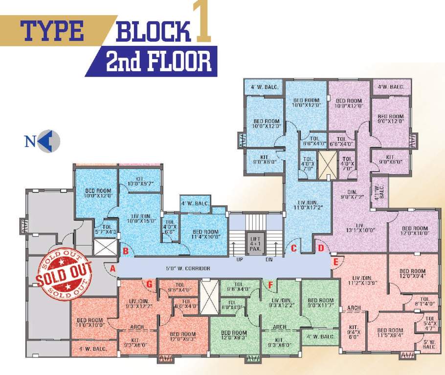  baibhab apartment Block 1 Cluster Plan for 2nd Floor