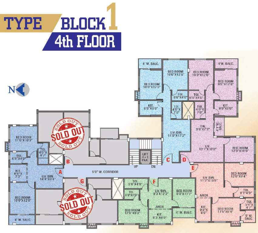  baibhab apartment Block 1 Cluster Plan for 4th Floor