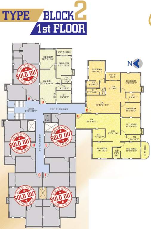  baibhab apartment Block 2 Cluster Plan for 1st Floor