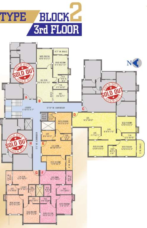  baibhab apartment Block 2 Cluster Plan for 3rd Floor