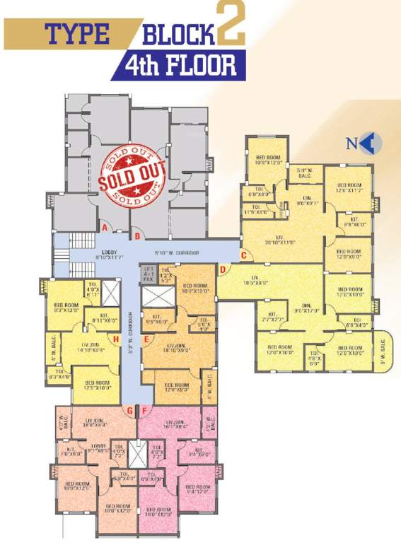  baibhab apartment Block 2 Cluster Plan for 4th Floor