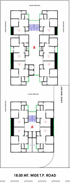  sky Block A  And B Cluster Plan From 1st To 7th Floor