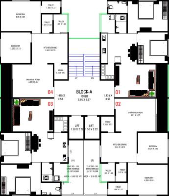  sky Block A Cluster Plan For 1st Floor