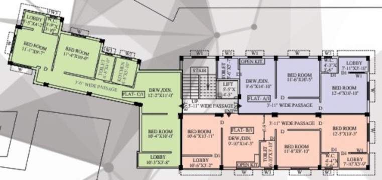  ganga darshan Ganga Darshan Cluster Plan For 1st Floor
