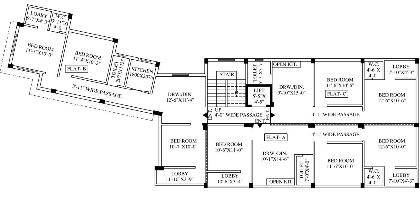  ganga darshan Ganga Darshan Cluster Plan From 1st To 4th Floor
