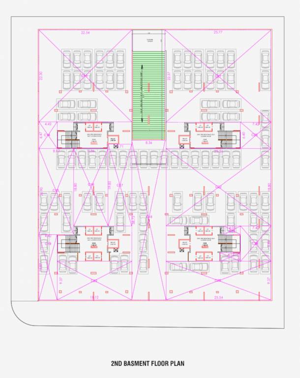  verdana Block A ,B,C & D Basement 2 Floor Cluster Plan