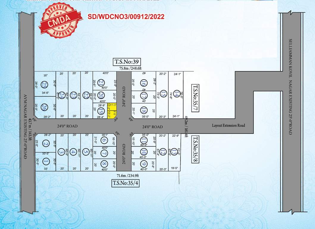  selvam avenue Layout Plan