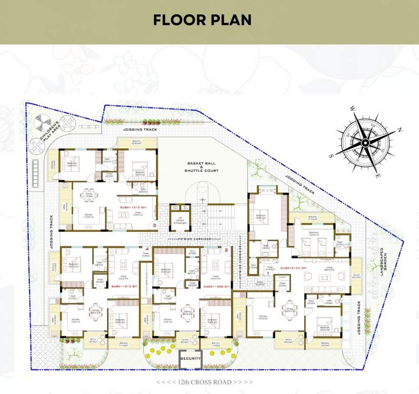  sai kuteera appartment Sai Kuteera Appartment Cluster Plan from 1st to 4th Floor
