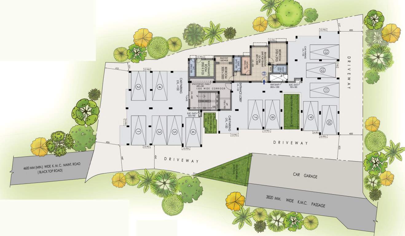  balaji pearl Balaji Pearl Cluster Plan For Ground Floor