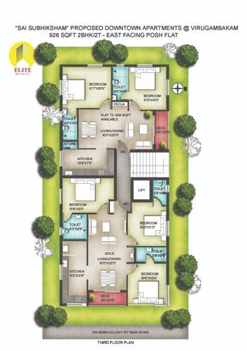  sai-subhiksham Sai Subhiksham Cluster Plan for 3rd Floor