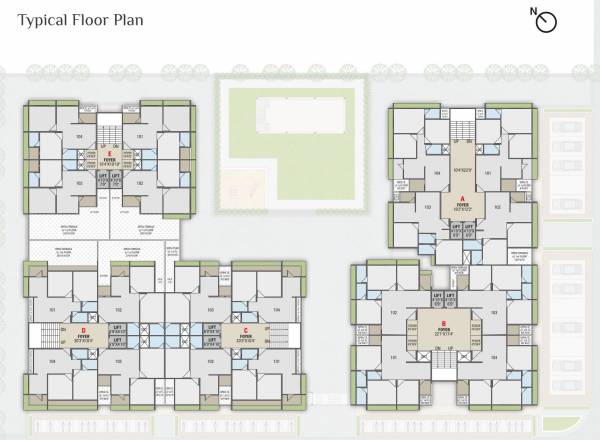  ananta Block A, B, C, D & E Cluster Plan For Typical Floor