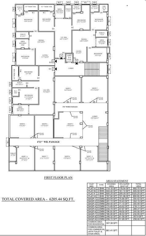  asok apartment Asok Apartment First Floor Cluster Plan