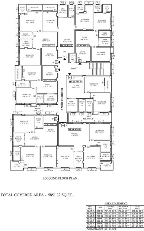  asok apartment Asok Apartment Second Floor Cluster Plan