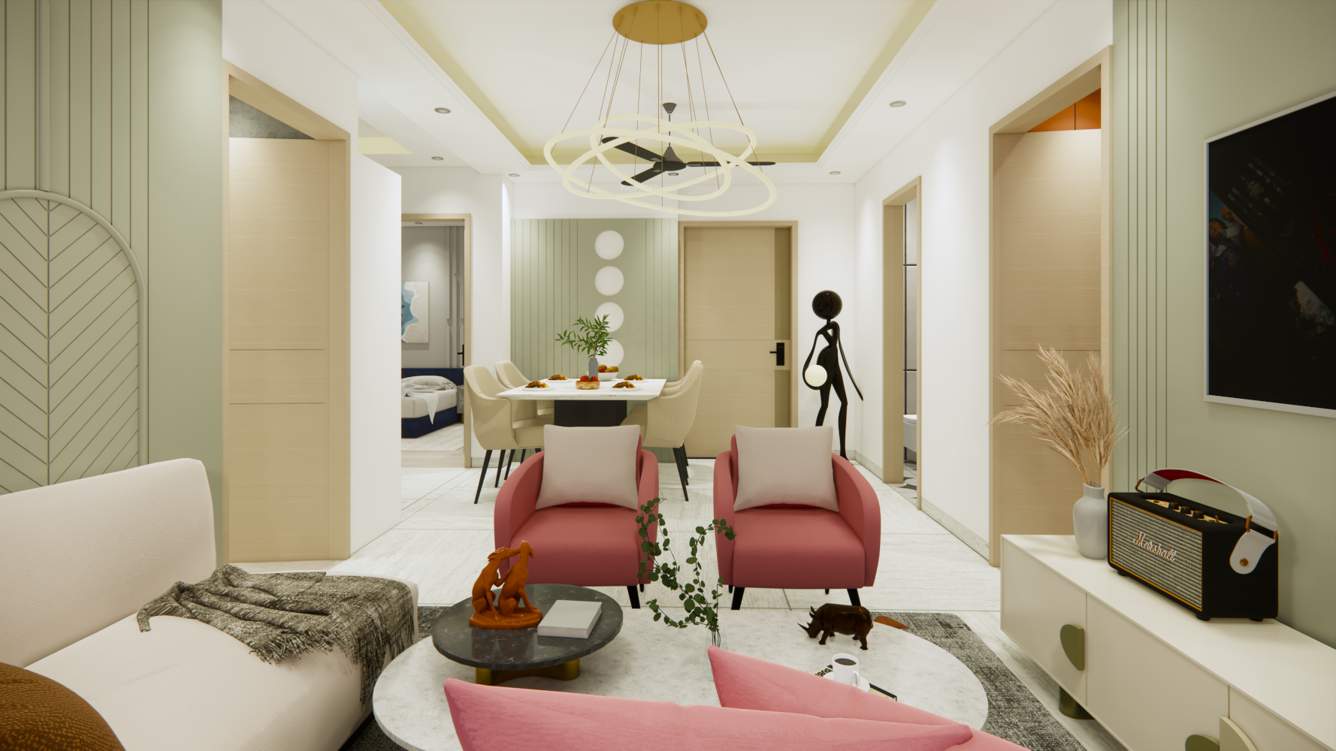 chs affordable flats Living Area