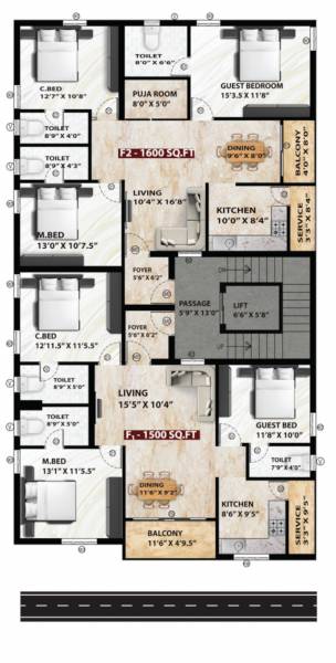  bhuvasa Bhuvasa Cluster Plan for 1st Floor