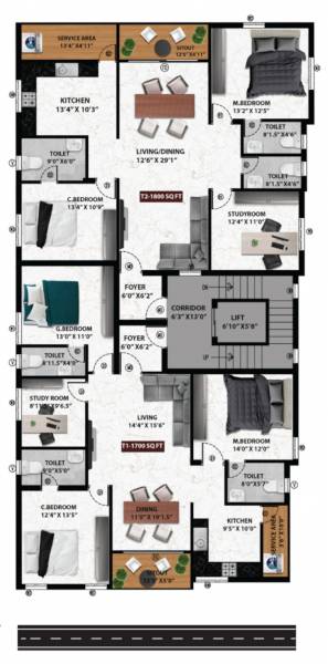  view View Cluster Plan for 3rd Floor