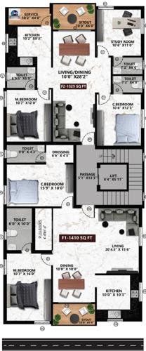  vally Viva Vally Cluster Plan For 1st And 2nd Floor
