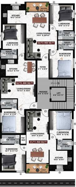  vally Viva Vally Cluster Plan For 2nd And 3rd Floor