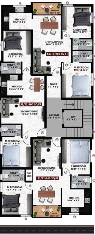  vally Viva Vally Cluster Plan For 2nd And 3rd Floor
