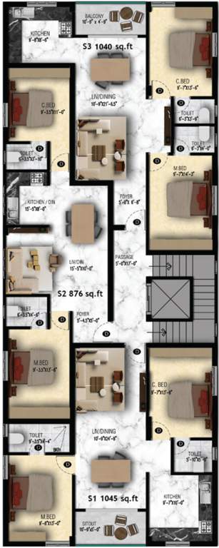  vin Viva Vin 2nd And 3rd Floor Cluster Plan