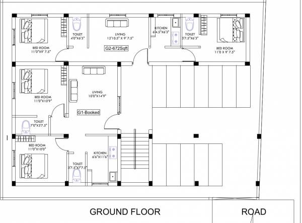  adarsh-resident Adarsh Resident Ground Floor Cluster Plan