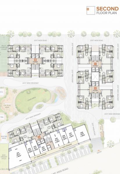  shyam-heights A To D Second Floor Cluster Plan