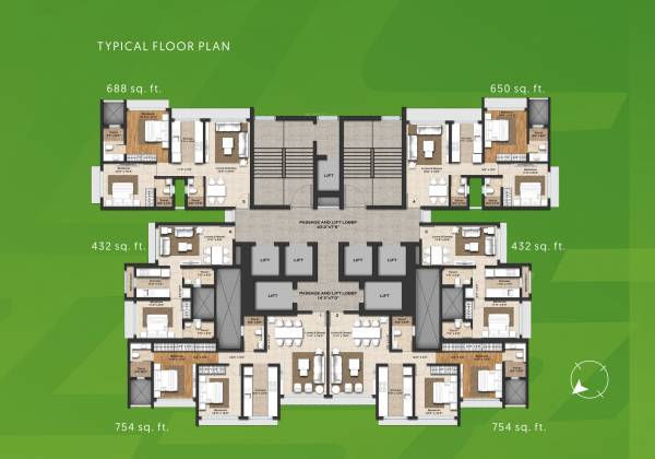  saraswati-paradise Wing A Cluster Plan