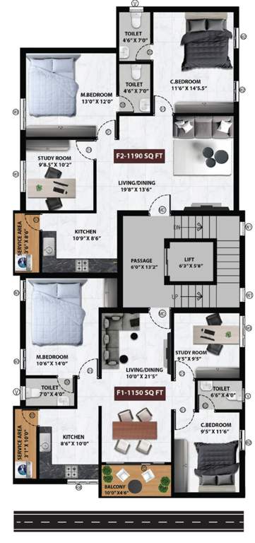  vaso Vaso Cluster Plan for 1st Floor
