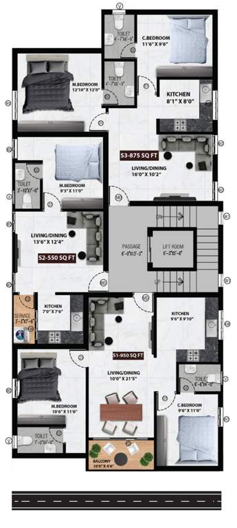  vaso Vaso Cluster Plan from 2nd to 3rd Floor