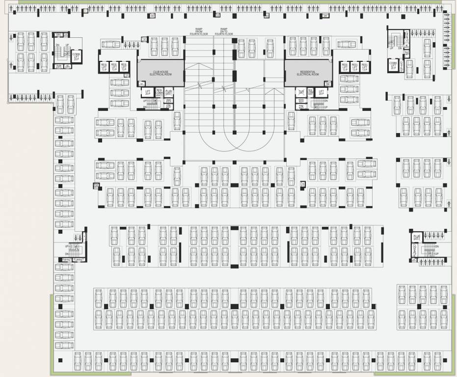  city City Cluster Plan For Car Parking
