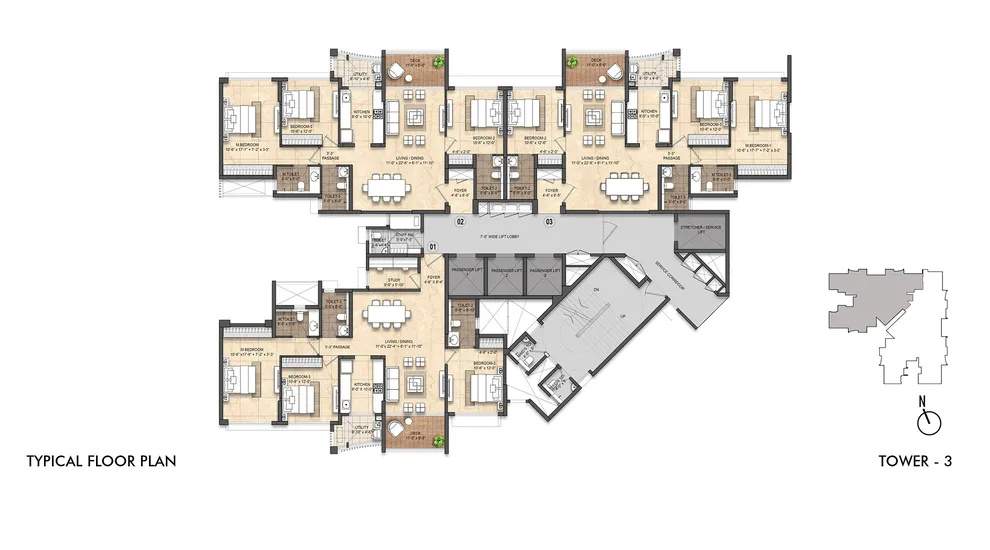  bellissimo matunga tower 3 T 3 Cluster Plan