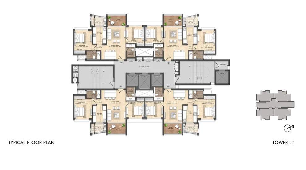  bellissimo matunga tower 3 T 3 Cluster Plan