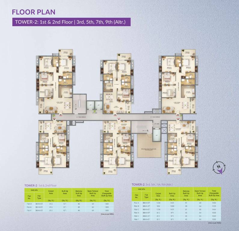  serenia Tower 2 Cluster Plan for Odd Floor