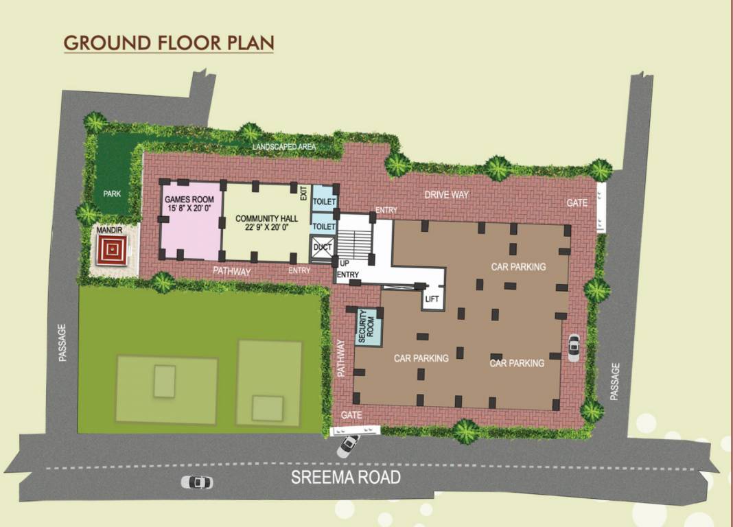  sunrise Bhawani Sunrise Cluster Plan For Ground Floor