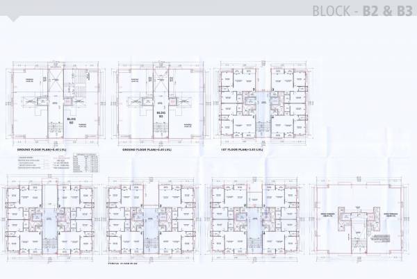  infinity-baug Block B2 And Block B3 Cluster Plan from ground to 14th Floor